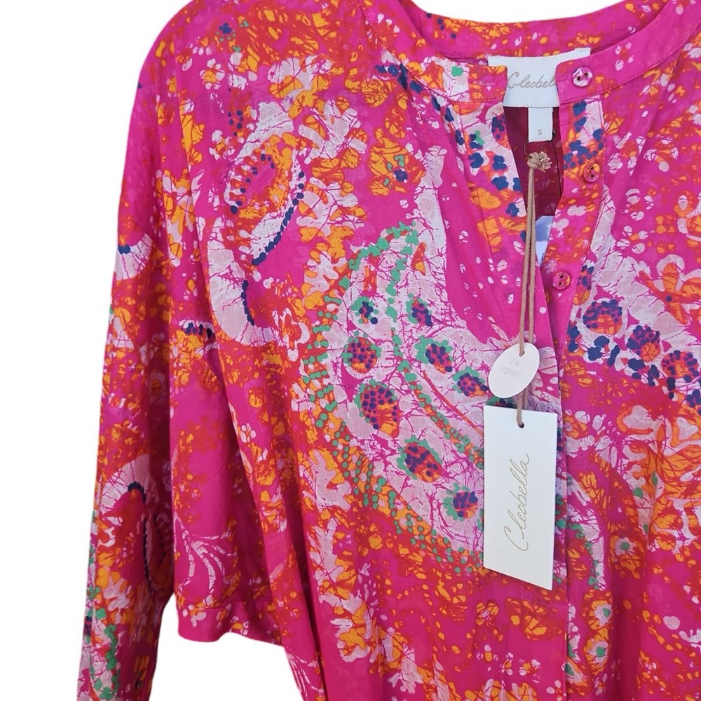 NWT Cleobella Brand 100% ORGANIC Cotton Kaftan‎ dress  (tagged S) M cotton liner